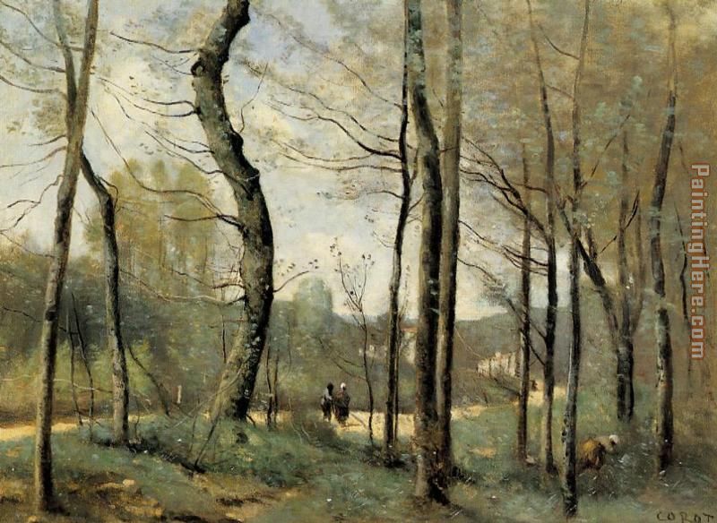 First Leaves, near Nantes painting - Jean-Baptiste-Camille Corot First Leaves, near Nantes art painting